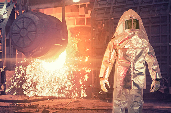 Traje aluminizado para fundición